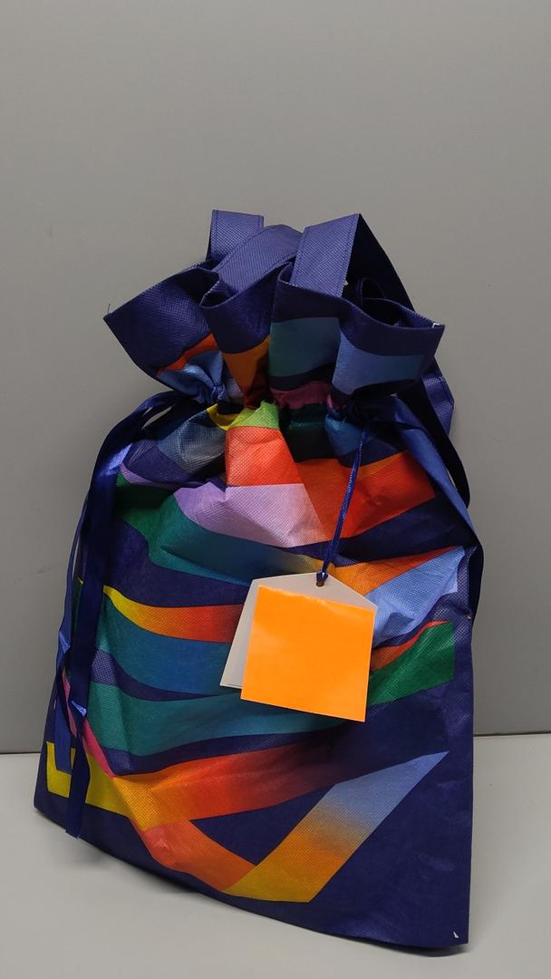 Christmas Gift Bags with Patterns of Light Print,Drawstring Gift Bag for Storing Candies and Snacks for Festivals Medium