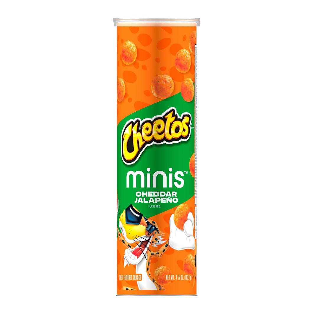 Cheetos Minis, Cheddar Jalapeno, 3.625 oz Canister (EXP 07/28/26)