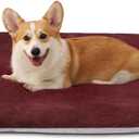 Magic Dog Super Soft Medium Dog Bed, 32 Inch Orthopedic Foam Pet Bed with Anti Slip Bottom, Removable Washable Cover, Burgundy