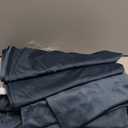 RYB HOME Dusty Blue Velvet Drapes for Baby Boy Bedroom, Thermal Insulated, Light Blocking, Floor-Length Velvet Curtains with Hook Belt for Modern Home Decor, 52" W x L84 L, 2 Panels Set