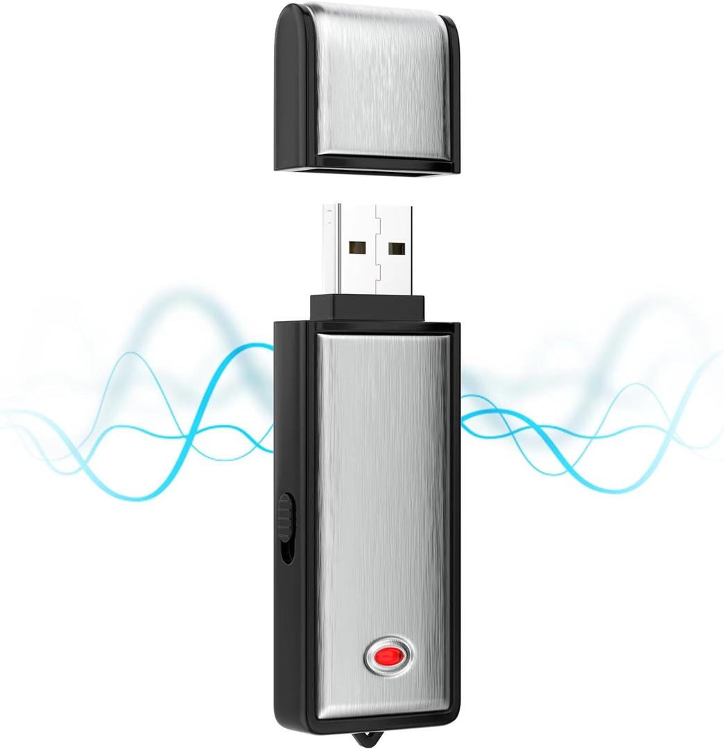 16G Voice Recorder, Digital Audio Recorder with 550 Hours Recording Capacity Noise Reduction USB Recording Device Rechargeable Voice Recorder for Lecture,Interview,Meeting Class