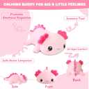 TOYSYM Weighted Stuffed Animals, 1.6 lbs Axolotl Stuffed Animal with Weighted Beads, Cute Plush Toy Pillow Gifts for Adults Kids Boys Girls, Pink