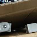 Ostutry 53in Extra Tall Cat Gate for Doorway No Drilling 29.5-40.1in Wide Dog Gate with Cat Door Pressure Mounted Walk Through Pet Gate (White)