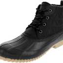 LONDON FOG Womens Winley Duck Boot (8, Black Nylon)