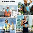 Portable Waist Fan - 9000 mAh Belt Fans MAX 40Hrs Working Time, 12000RPM Strong Airflow Shirt Fan, 1-199 Speed Settings, LED Lights Personal Fans For Hiking, Offices, Gyms or Gifts