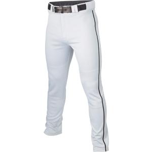 Easton Men's Rival+ Baseball Pants | Full Length Semi-Relaxed Fit | Adult Sizes | Piped | Multiple Colors (White/Black), XL
