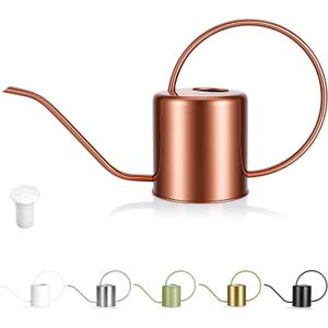 Plant Watering Can, 50 oz / 1500 ml Stainless Steel Metal - Modern Decorative with Long Spout for Indoor Potted Plants, Bonsai, Garden Flowers, Copper