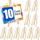 ESRICH 10pcs 17 Inch Tabletop Easels,Wood Easel for Painting,Tripod, Painting Party Easel, Kids Student Desktop Easel for Painting,Paint Easel for Canvas Painting