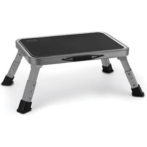 Foldable Step Stool, Adjustable Step Stool with a Non-Slip Platform, Step Ladder with Thick Rubber Feet for Adults or Children in Kitchen, Bedroom, Office, Rv, 330 Lbs Capacity