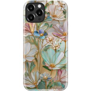 Esdot for iPhone 16 Pro Case Cute - Wireless Charging - Preppy Floral | Compatible with Magsafe, Dual-Layer Hard Shell & Silicone, Aesthetic Wildflower Phone Cover for Women Girls