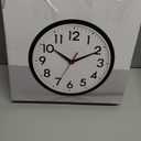 DAXSMY Wall Clock Analog 10 Inch Silent Non Ticking Battery Operated Modern Decorative for Living Room Kitchen Office Bedroom Bathroom(Black)