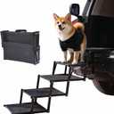 Dog Stairs 5 Steps Foldable Dog Ramp with Non-Slip Surface, Portable Dog Steps for Cars,SUV and Truck, Supports up to 250 lbs