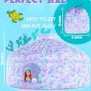 Skywin Mermaid Magic Fort Air Tent for Kids with Door (77 x 50) Builds in 30 Seconds, Toddler Tents Indoor for Imaginative Play, Kids Forts Indoor Playhouse, Christmas/Birthday Gift (Fan Not Incl)