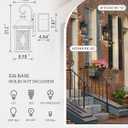 FEMILA 2 Pack Large Outdoor Wall Sconce, 21" Exterior Wall Light Fixtures, Anti-Rust Waterproof Porch Lights for Entryway, Patio, Garage, Doorway, Matte Black, 4FD54B2-2PK BK-SD