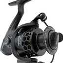 Spinning Fishing Reels 12+1BB Ultra Lightweight Carved Aluminum Spool Reels Affordable Smooth Spinning Reels (Size1000, BE Black)