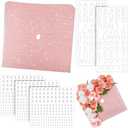 TaoBary 30 Pcs Glitter Graduation Cap Topper Self Adhesive Graduation Cap Decoration with 5 Pcs Letter Alphabet Sticker for Grad Hat Craft DIY(Rose Gold) Set of 2