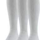 GOLDTOE Men's Ultra Tec Performance Over-The-Calf Athletic Socks, Multipairs (X-Large, White (3-pairs))