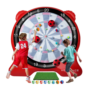 UBALANCE Giant Inflatable Dart Board, Outdoor Dartboard Yard Games for Adults, Family Sports, Sticky Kick Balls, Soccer, Tennis, Soft Darts, Golf, Party Fun Carnival Games