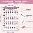 Tai Chi Chair Workout Chart, 28-Day Chair Tai Chi Challenge for Women, 24"L x 16"W