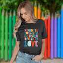 Teacher Shirt Women Inspirational Letter Print T-Shirt Special Education Teacher's Day Tee Tops (Gray, M)