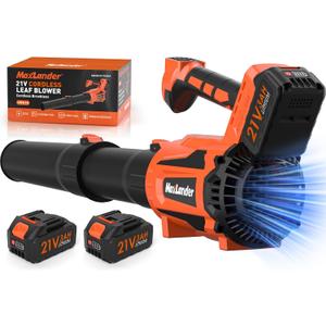 MAXLANDER Leaf Blower Cordless, Electric Cordless Leaf Blower with 2pcs 3.0Ah Batteries and 1 Charger, 600CFM & 200MPH, and 5 Speed Mode, for Patio Cleaning, Lawn Care, Blowing Fallen Leaves and Dust