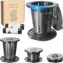 Retractable Portable Toilet, Adjustable Height Camping Toilet for Adults Kids, Compact Travel toilet for Car, Camping, Emergency, Outdoor Portable Potty