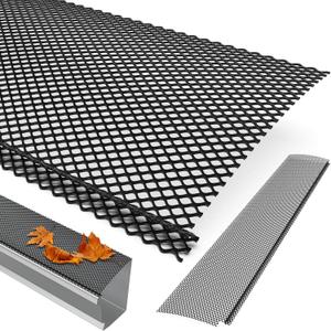 HOTYELL 78 Ft Lock-in Gutter Guard Mesh, 6 Inch Leaf Filter Gutter Covers