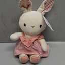 Bunny Stuffed Animal Organic Cotton Baby Plush Toys, 7" Easter Plush Bunny Soft Cuddly Toy for Babies and Toddlers