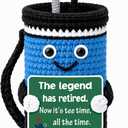Retirement Gifts For Men Woman, Present Handmade Crochet Golf Bag Plush, Cool Funny Gift Ideas for Him Her Boss Lady Manager Male Female Coworkers, Cute Desk Decor for Dad Husband Golf Enthusiasts