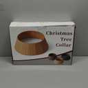 Rustic Farmhouse Christmas Tree Collar - 28Inch Woven Wicker Tree Base Stand Cover for Artificial Trees - Holiday Decoration Ring Skirt Basket for 6ft 7.5ft 9ft Tree, Natural & Stable(Brown)