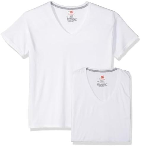 Hanes Ultimate Men's 4-Pack Comfortblend V-Neck with FreshIQ, M Hanes Ultimate Men's 4-Pack Comfortblend V-Neck with FreshIQ, M