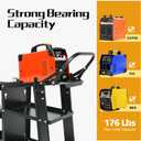 Welding Cart Heavy Duty Welder Cart for MIG/TIG Welder and Plasma Cutter, 3-Tier Welding Cart with Wheels Handles and Gas Tank Holder, Black, 27.7" x 11.4" x 29.7"