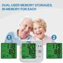 Blood Pressure Monitors for Home USE; Voice Volume Control Bilingual (English/Spanish); Talking ARM Upper Arm Blood Pressure Monitor with Large Digits Display; with 18.9 INCHES Extra Large Cuff