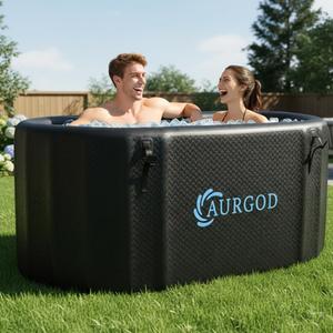 238Gallon Inflatable Cold Plunge Tub for Recover, Upgraded Thickened 2 Person Ice Bath Tub, Bathtub Adult, Insulated Lid, Pump, Strong Handbag