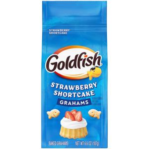 2 x Goldfish Grahams Strawberry Shortcake Flavored Baked Snack Crackers, 6.6 Oz Bag (EXP 08/16/26)