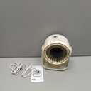 Gaiatop Desk Fan, Touch Control LED Display Small Portable Fans, 5 Speeds Strong Wind, Ultra Quiet Rechargeable 4000mAh Battery Operated Table Desktop for Bedroom, Office (White Beige)