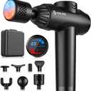 AERLANG Massage with Heat and Cold,Deep Tissue Massage Back and Neck Massager for Pain Relief,Muscle Percussion Massager,Handheld Messager with 7Heads&Silent Birthday Gifts for him