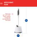 Clorox Under-Rim Toilet Bowl Brush with Corner Storage Caddy, 16 x 5 x 5.5 in