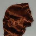 onemily 12Inch 1920s Wig for Women Short Finger Wave Curly Wigs Synthetic Heat Resistant Hair Wigs for Halloween Cosplay Costume Party(Reddish Brown)