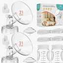 Pump Parts Compatible with Spectra S1/S2/9 Plus, Not Original Accessories, Full Set Replacements Include 17mm Flange, Duckbill Valve, Backflow Protector, Tubing and Bottle