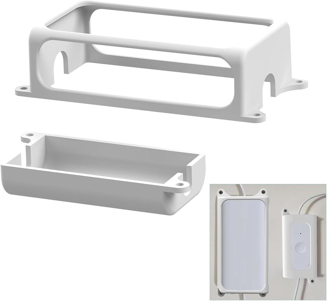 Fit for Govee H705/H706 Light Controller Bracket & Power Bracket KitPower Adapter and Box Mount Set Compatible with Govee Pro Models | Outdoor Light Accessories (White)