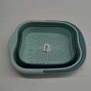 Collapsible Foot Spa Bath Massager for Dry Cracked Feet, Feet Soaking Tub with Massage Acupoint, Pedicure Foot Soak Basin Plastic Bucket with Handle(Green)