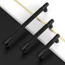 Asidrama 10 Pack 5 Inch(128mm) Matte Black Cabinet Pulls Knurled Kitchen Cabinet Handles, Cabinet Pull Kitchen Cabinet Hardware for Cupboard Drawer Pulls