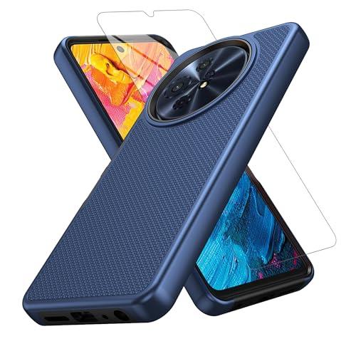 WODAF for TCL 60 XE NXTPAPER 5G/ TCL 50 XL 5G Case, with Screen Protector, Dual Layer Shockproof Protective (Blue)
