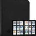 Zip MTG Card Binder with 432 Side Loading Pocket - fits TCG Baseball Football Sports Cards - Easy to Insert Collection Binder - Black