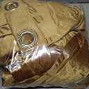 BULBUL Velvet Gold Curtains 108 inch Length- Living Room Blackout Thermal Window Drapes Darkening Decor Grommet Curtains for Bedroom Set of 2 Panels