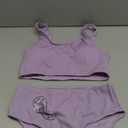 Girls Two Piece Swimsuits Ribbed Bikini Sets Swimming Bathing Suit Beach Sport Athletic Teen Girls Swimwear (15-16 Years, Purple)