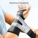 FREETOO Carpal Tunnel Wrist Brace Night Support Fit Right Hand for Work, Pain Relief Wrist Splint for Tendonitis, Arthritis,Sprain, Wrist Immobilizer Fit Women Men for Sleeping (XS, Black/Grey)
