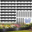 40FT Metal Landscape Edging, 12-Pack 40"L x 6.5"H Rust-Proof Border