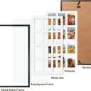 QUTREY 12 Opening Collage Picture Frame 4x6, Black Photo Frame Collage Display Multiple 4 by 6 inch Photos with Mat for Wall